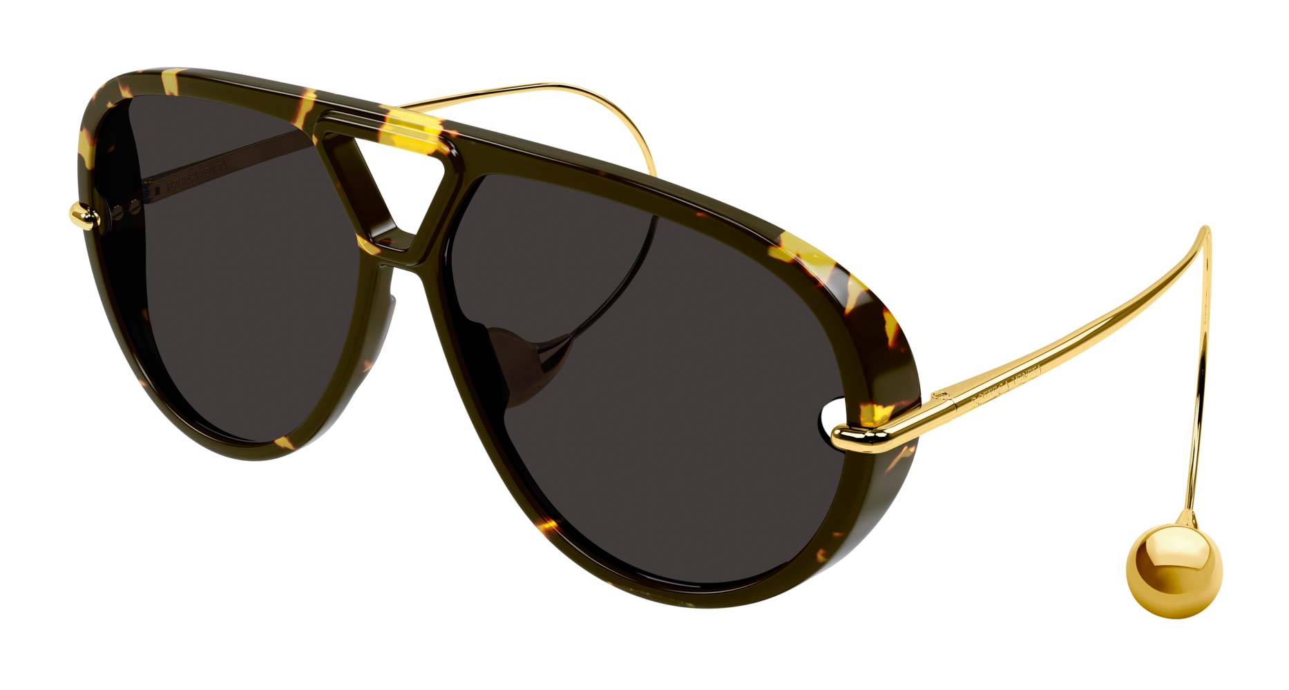 BOTTEGA VENETA ボッテガヴェネタ BV1273S アビエイターサングラス  ブラウン×ゴールド 63□12-180 Bottega Veneta BV1273S Aviator Sunglasses | Fashion Eyewear US