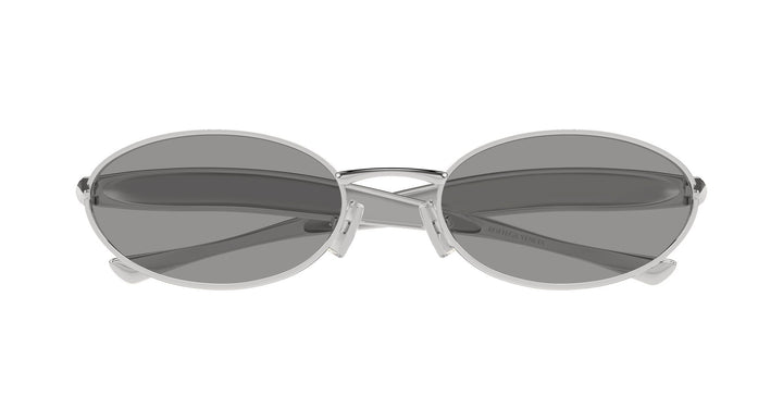 NEW BOTTEGA VENETA SUNGLASSES SILVER WOMEN OVAL EYEWEAR BOTTEGA VENETA BV1386S 0 Bottega Veneta BV1386S Sunglasses main image 4