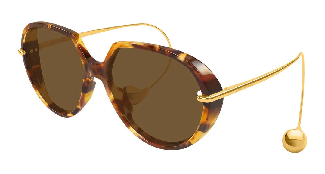 Bottega Veneta BV1436S Oval Sunglasses | Fashion Eyewear US