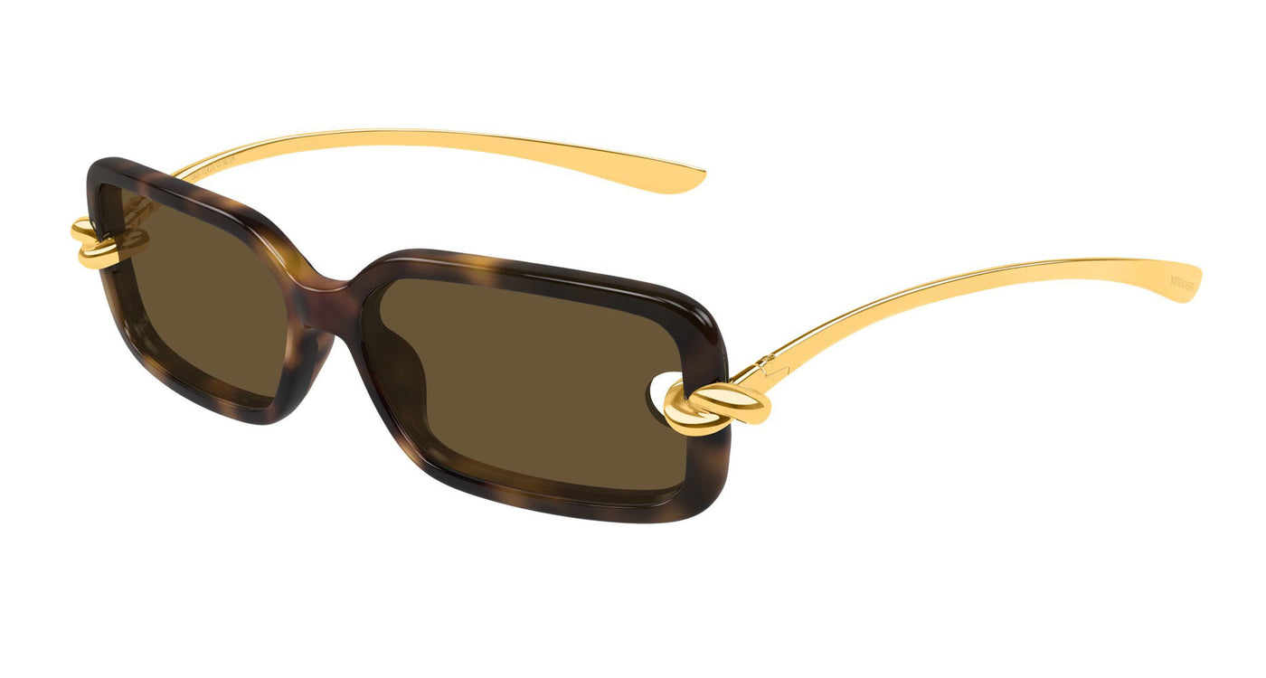Bottega Veneta BV1439S Rectangle Sunglasses | Fashion Eyewear US