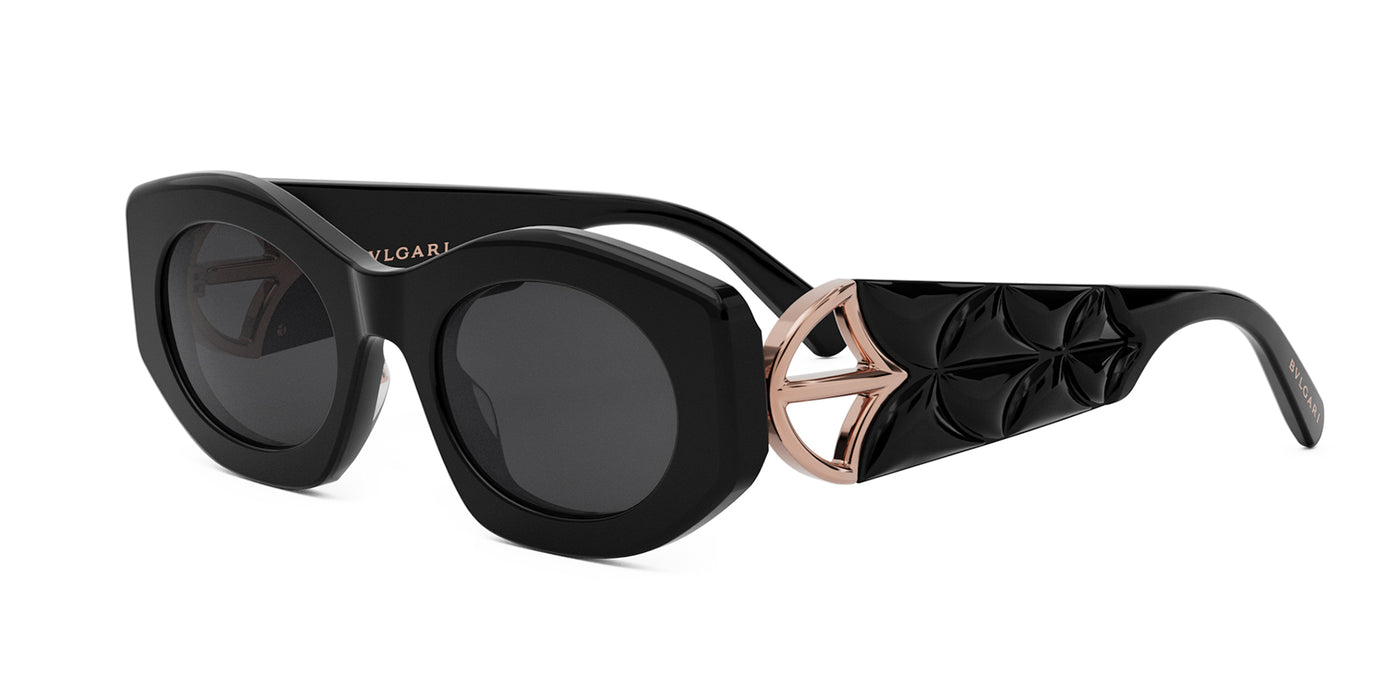 サングラス Bvlgari Bvlgari - BV40049I - 01A - BLACK Bvlgari Calla BV40049I Oval Sunglasses | Fashion Eyewear