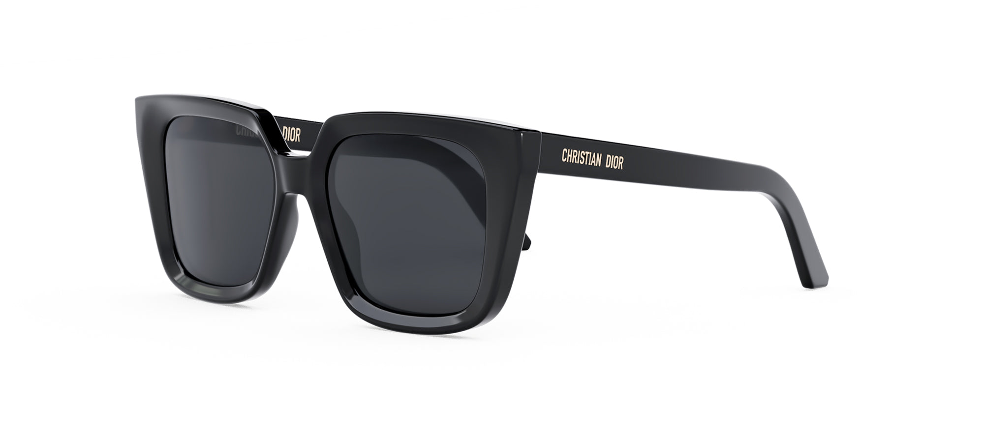 Black Christian Dior Oversized Square Sunglasses For Sale at 1stDibs