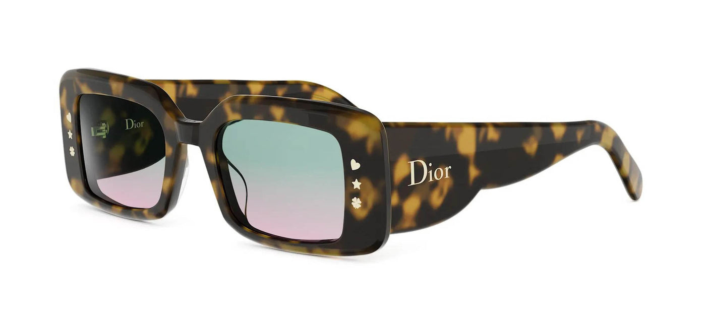 小物 Dior sunglasses Dior LuckyCharms S1I Brown Tortoiseshell-Effect Rectangular