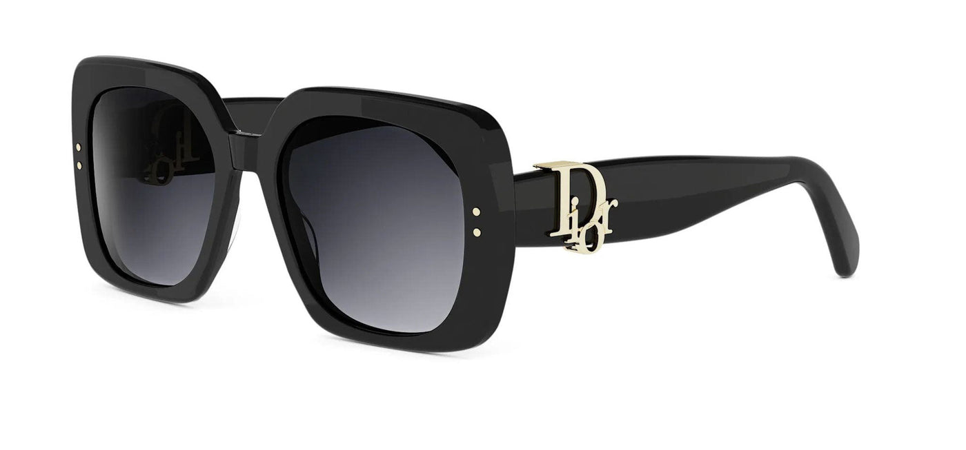 Dior Black Oversized Square Sunglasses Dior Oblique S1F Light Gray and Deep Gray Square Sunglasses  main image 2