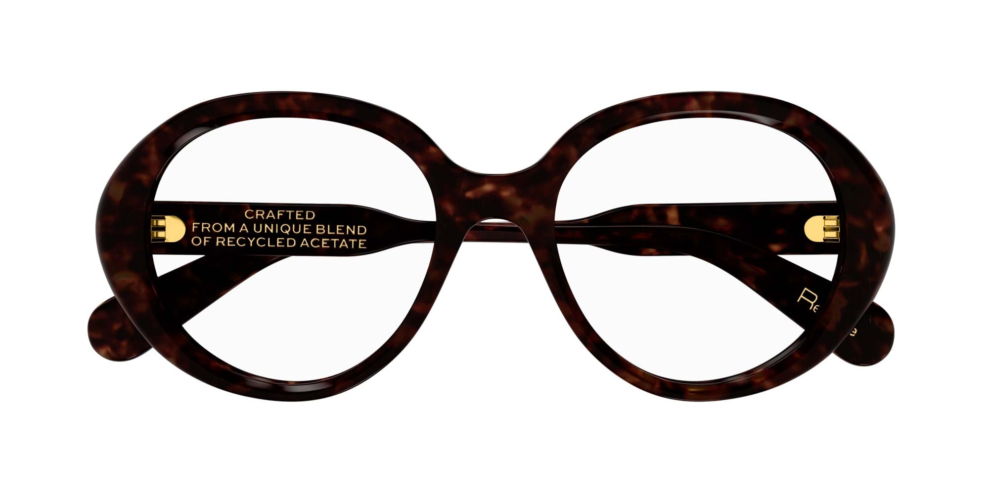 Chloe アイウェア オハルフレム メカネ CH0221O 001 Chloe CH0221O Round Glasses | Fashion Eyewear US