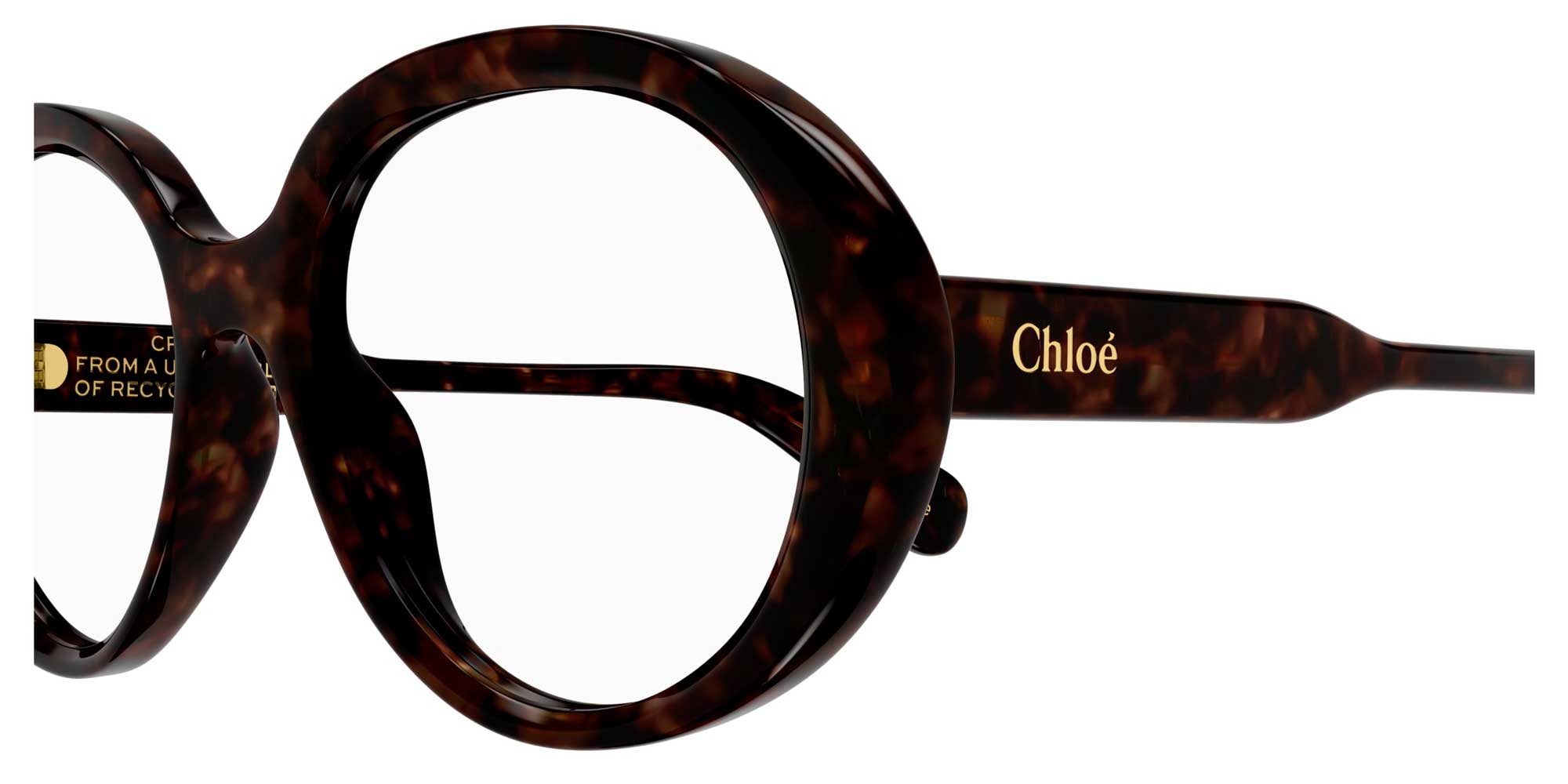 Chloe アイウェア オハルフレム メカネ CH0221O 001 Chloe CH0221O Round Glasses | Fashion Eyewear US