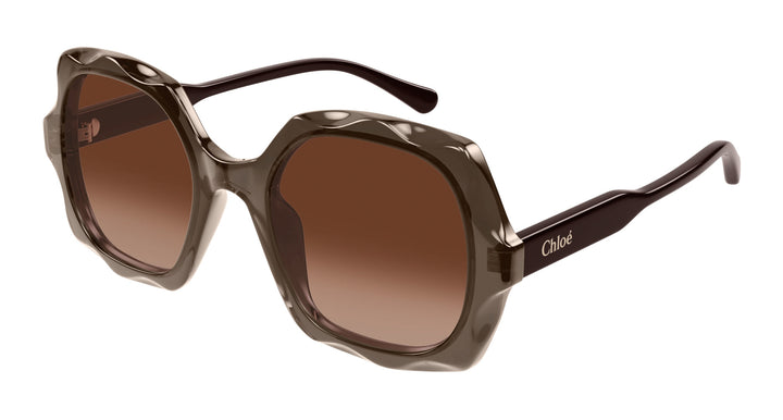 Chloe ロゴ サイド フラワーデザイン サングラス ラメ DarkGreen Chloe ロゴ サイド フラワーデザイン サングラス ラメ DarkGreen