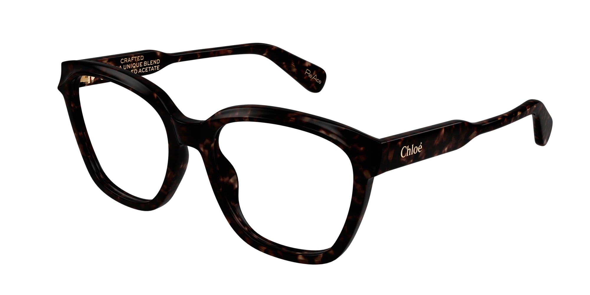 メガネ Chloe Chloe - CH0165O - 002 gold gold transparent Chloé® CH0165O Square Eyeglasses - EuroOptica