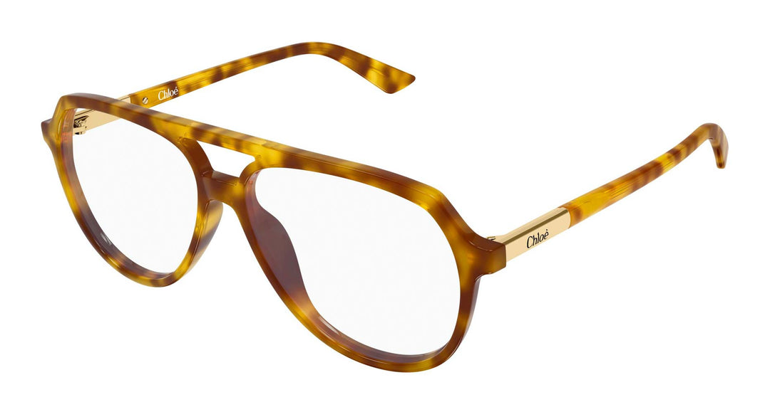 美品　Chloé ブラウン・トータス メガネ Chloe CH0366O Aviator Glasses | Fashion Eyewear US