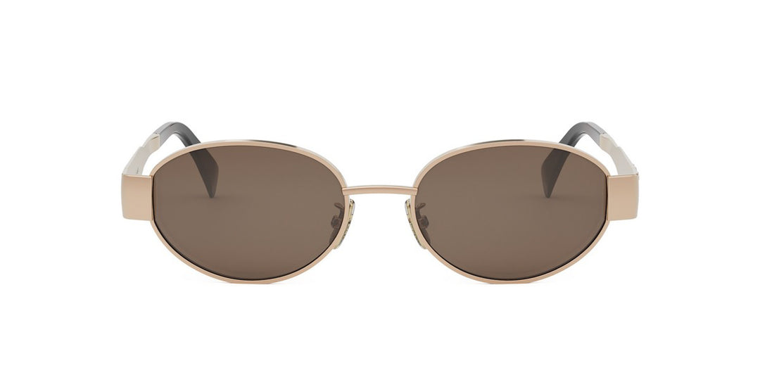 【CELINE】サングラス CL40235U 16q オールメタル オーバル CELINE Triomphe CL40235U Oval Sunglasses | Fashion Eyewear US