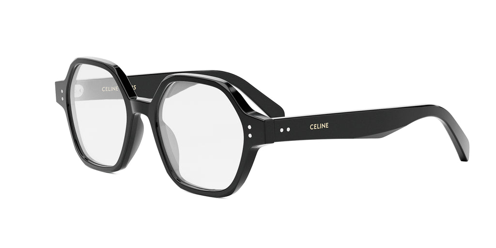 【送料&関税込】Celine Cl50142i Celine Thin 001 Nero Glasses CELINE Thin 2 Dots CL50142I Oval Glasses | Fashion Eyewear US