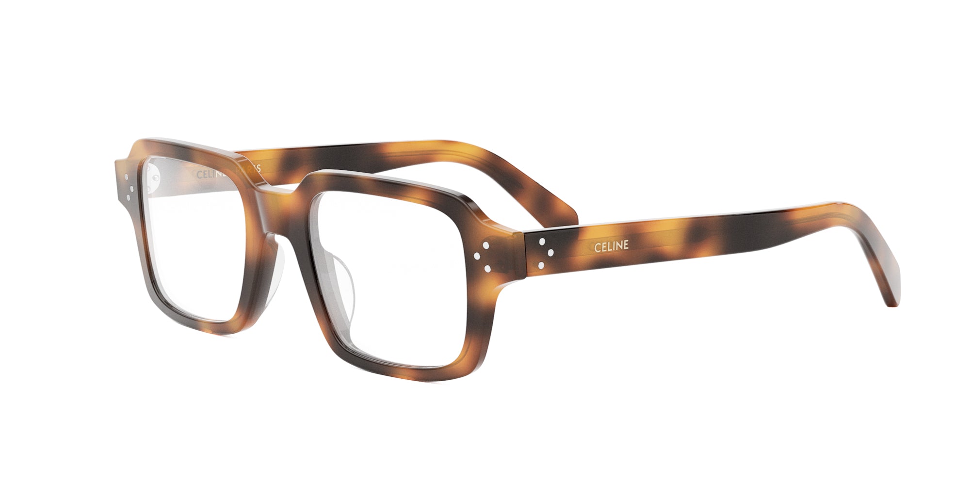 メガネ Celine Glasses Frame CL50045U 034 Windsor Square l Celine Womens Square/Rectangle Gold Gold Transparent Fashion