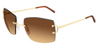 Cartier CT0009RS #colour_shiny gold/brown gradient with light mirror
