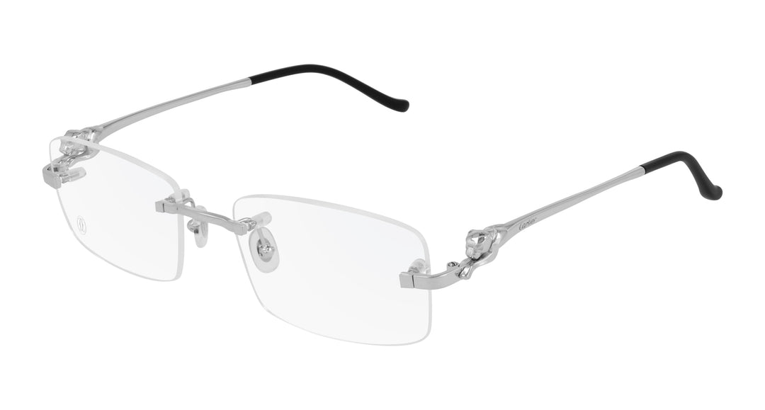 CARTIER 長方形 フレムレス メカネ CT0281O 002 Cartier CT0281O Rectangle Glasses | Fashion Eyewear US