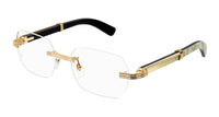 Cartier CT0423O #colour_shiny gold and white buffalo horn