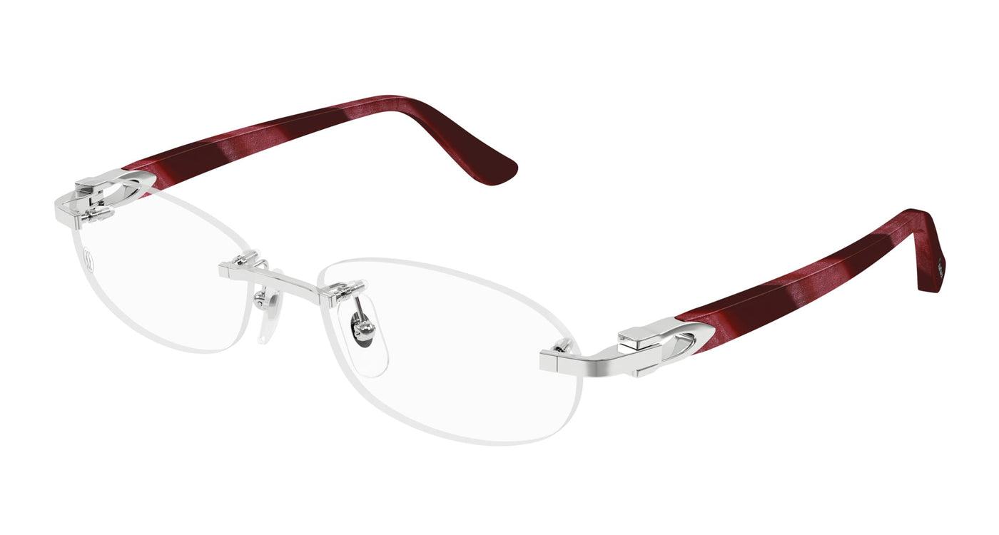 Cartier CT0455OJ Silver-Burgundy #colour_silver-burgundy