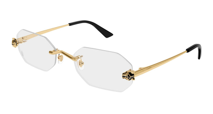 【高級】Cartier Glasses Rimless Double Point Cartier Classic C-décor CT-00920 Rimless Sunglasses Clear Diamond