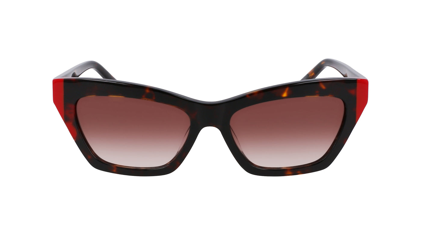 DKNY DK547S Dark Tortoise/Red/Brown #colour_dark-tortoise-red-brown