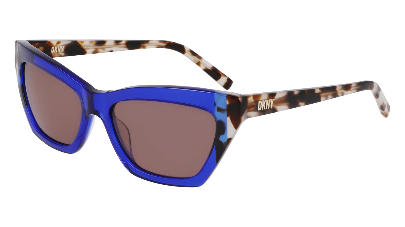 DKNY DK547S Cobalt/Bone Tortoise/Pink #colour_cobalt-bone-tortoise-pink