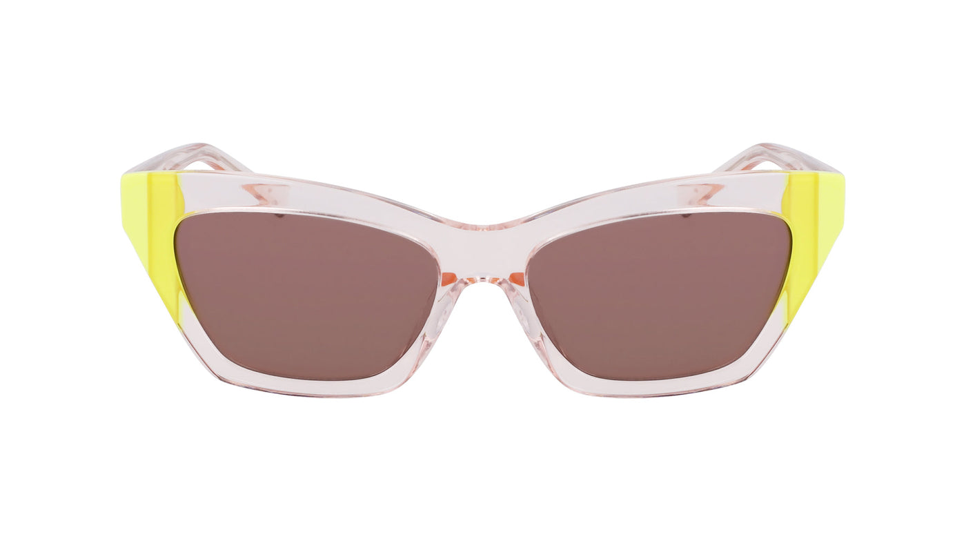 DKNY DK547S Crystal Peach/Citron/Brown #colour_crystal-peach-citron-brown