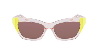 DKNY DK547S Crystal Peach/Citron/Brown #colour_crystal-peach-citron-brown