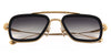 Dita Flight 7806 #colour_matte black  and 14k gold/grey to clear gradient