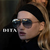 Dita Talon 23007 #colour_rose gold/dark grey to clear gradient with milky gold flash