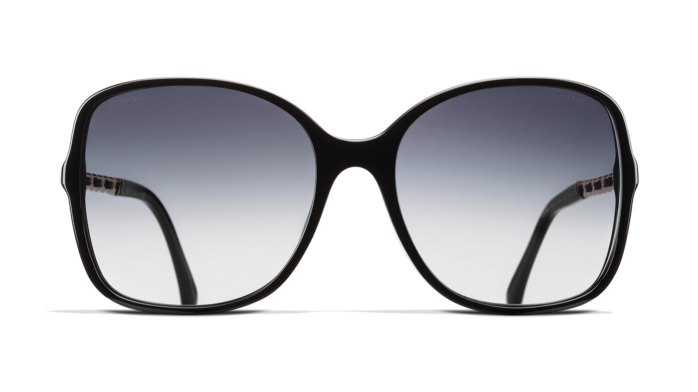 Chanel 5210Q Sunglasses Black/Grey Square Women