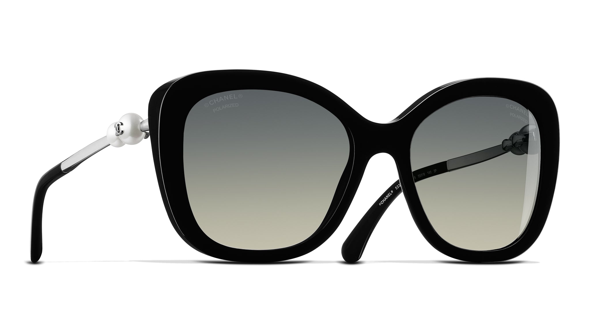 Chanel 5339H Sunglasses Black/Grey Square Women