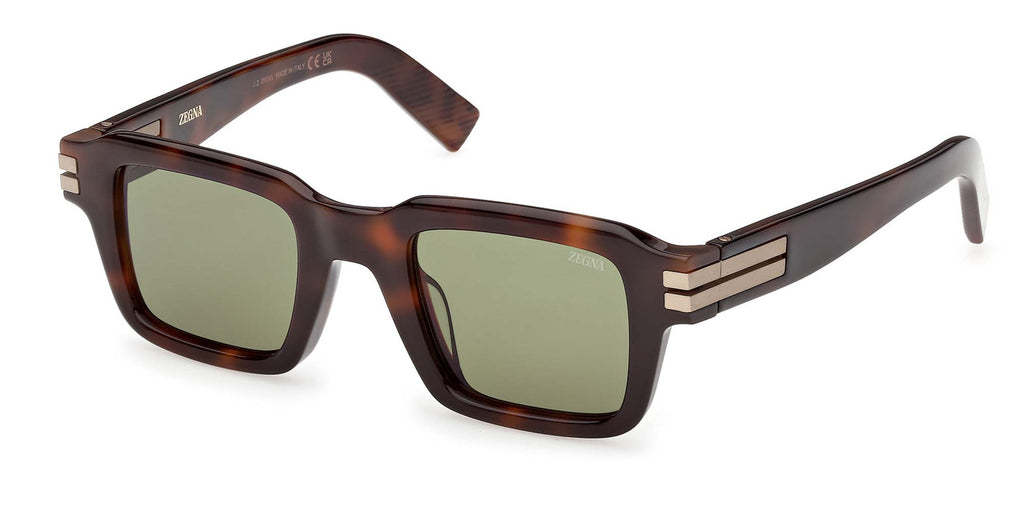 Zegna EZ0283 Dark Havana/Green #colour_dark-havana-green
