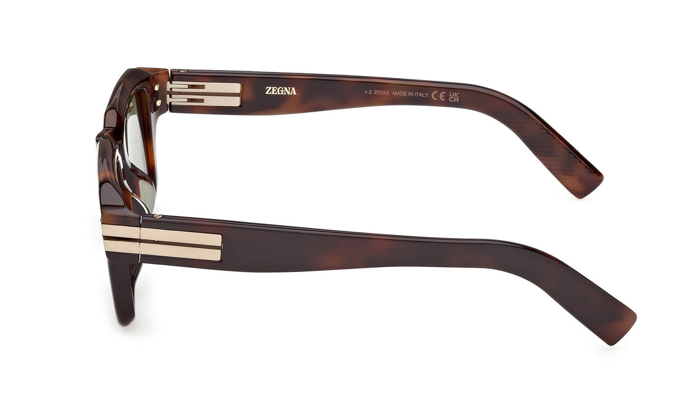 Zegna EZ0283 Dark Havana/Green #colour_dark-havana-green