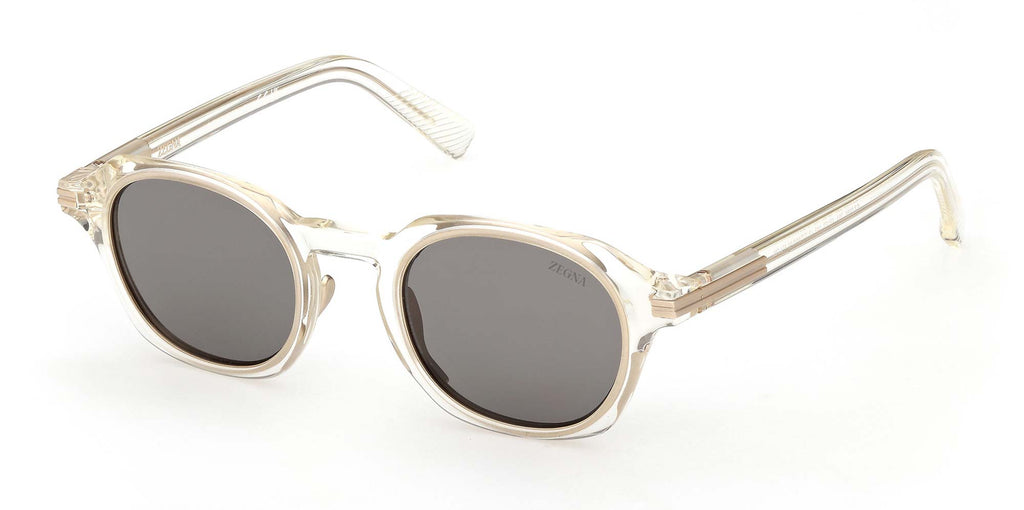 Zegna EZ0286 Shiny Light Yellow/Smoke #colour_shiny-light-yellow-smoke