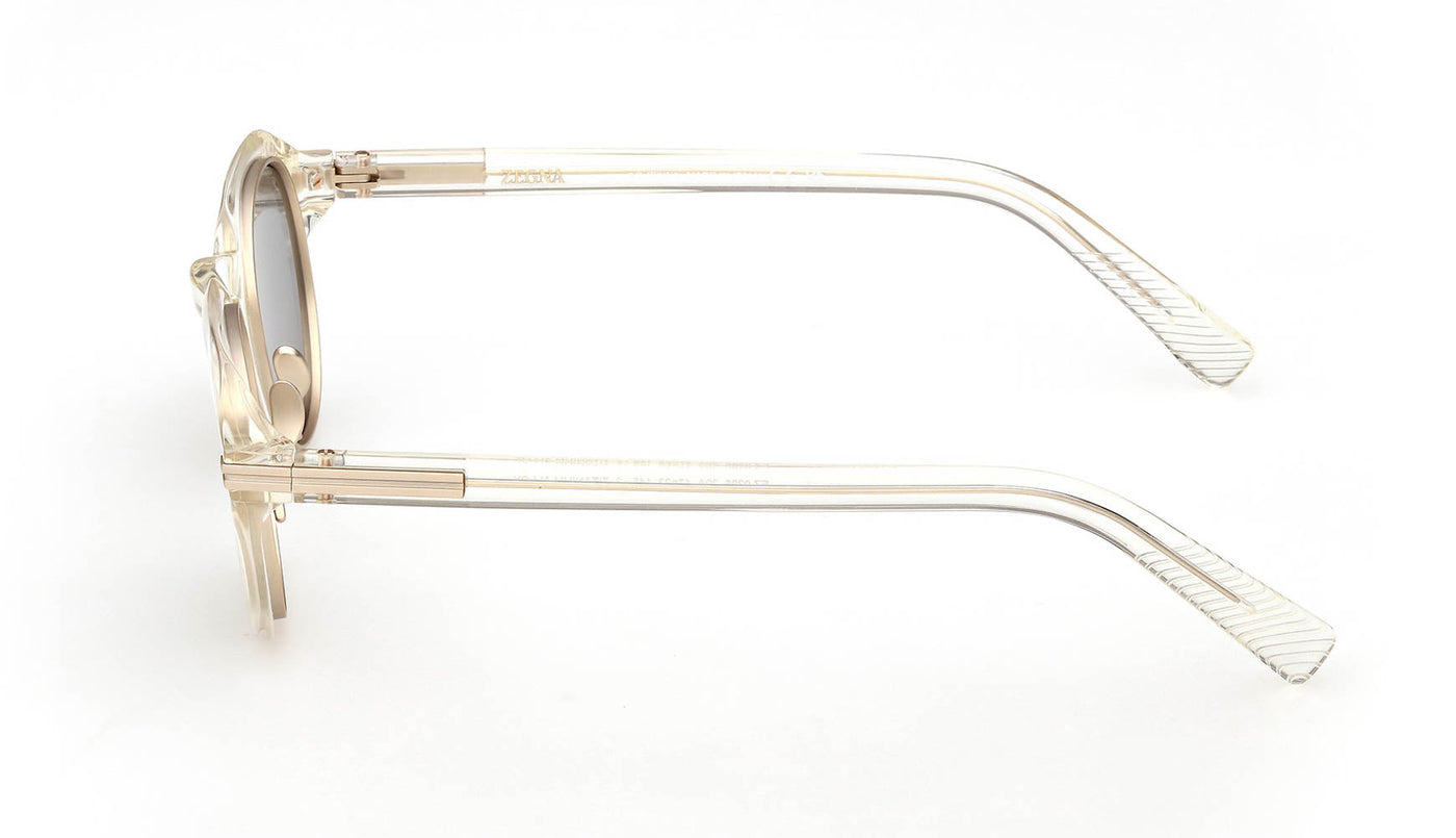 Zegna EZ0286 Shiny Light Yellow/Smoke #colour_shiny-light-yellow-smoke