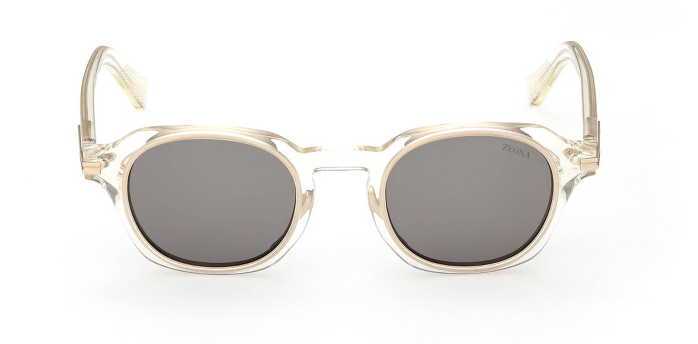 Zegna EZ0286 Shiny Light Yellow/Smoke #colour_shiny-light-yellow-smoke