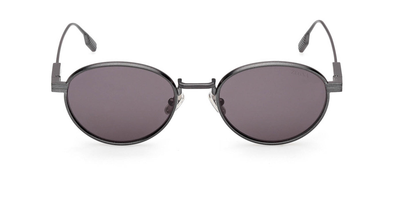 Zegna EZ0287 Matte Gunmetal/Smoke #colour_matte-gunmetal-smoke