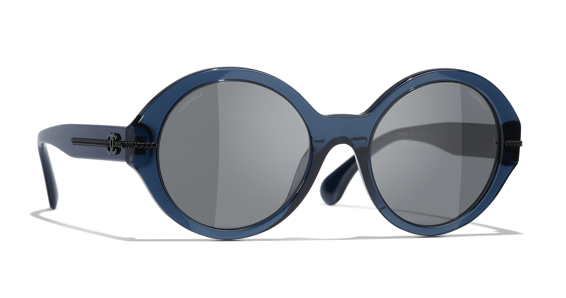 Chanel 5511 Sunglasses (Blue/Grey - Round - Women)