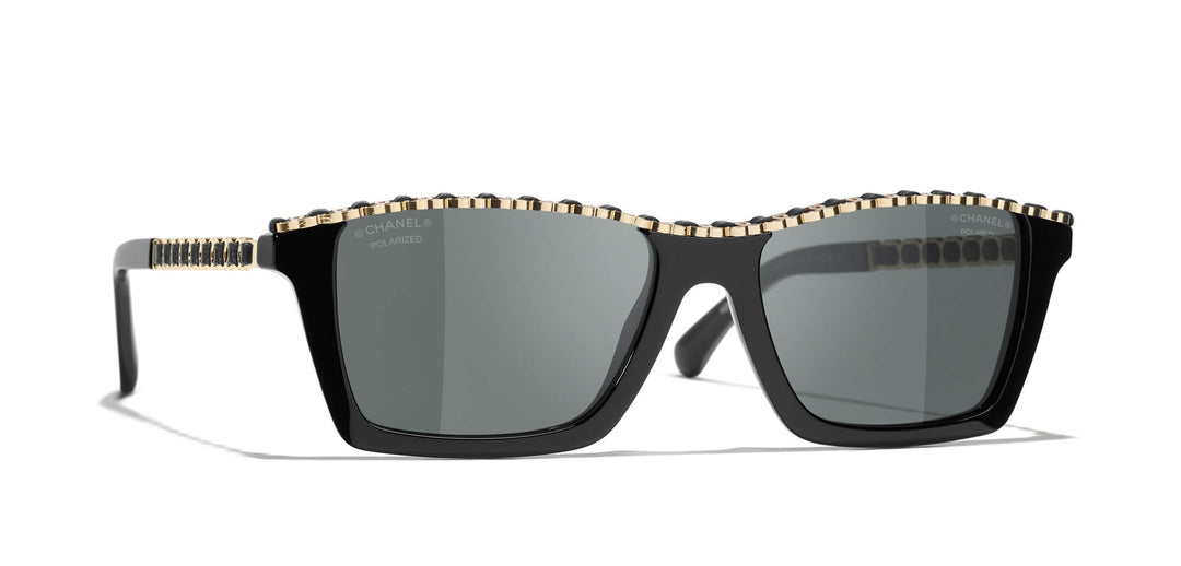CHANEL 5548Q Rectangle Sunglasses | Fashion Eyewear