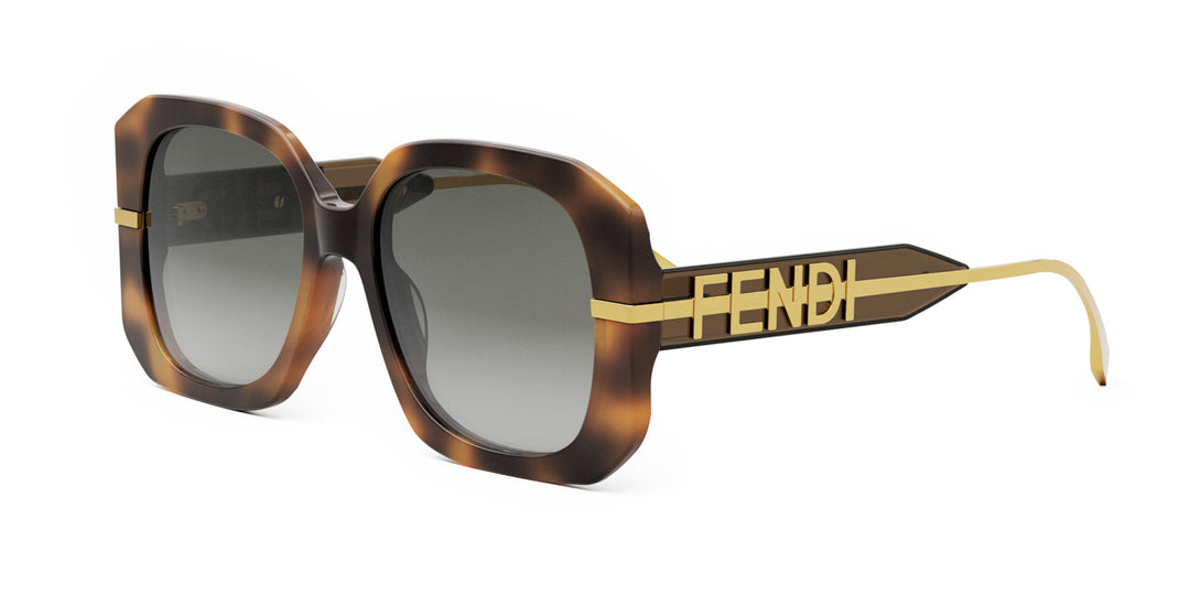 NEW Fendi FE40065I Fendigraphy Orange Square Sunglasses Fendi FE40065I Orange Prescription Sunglasses main image 2