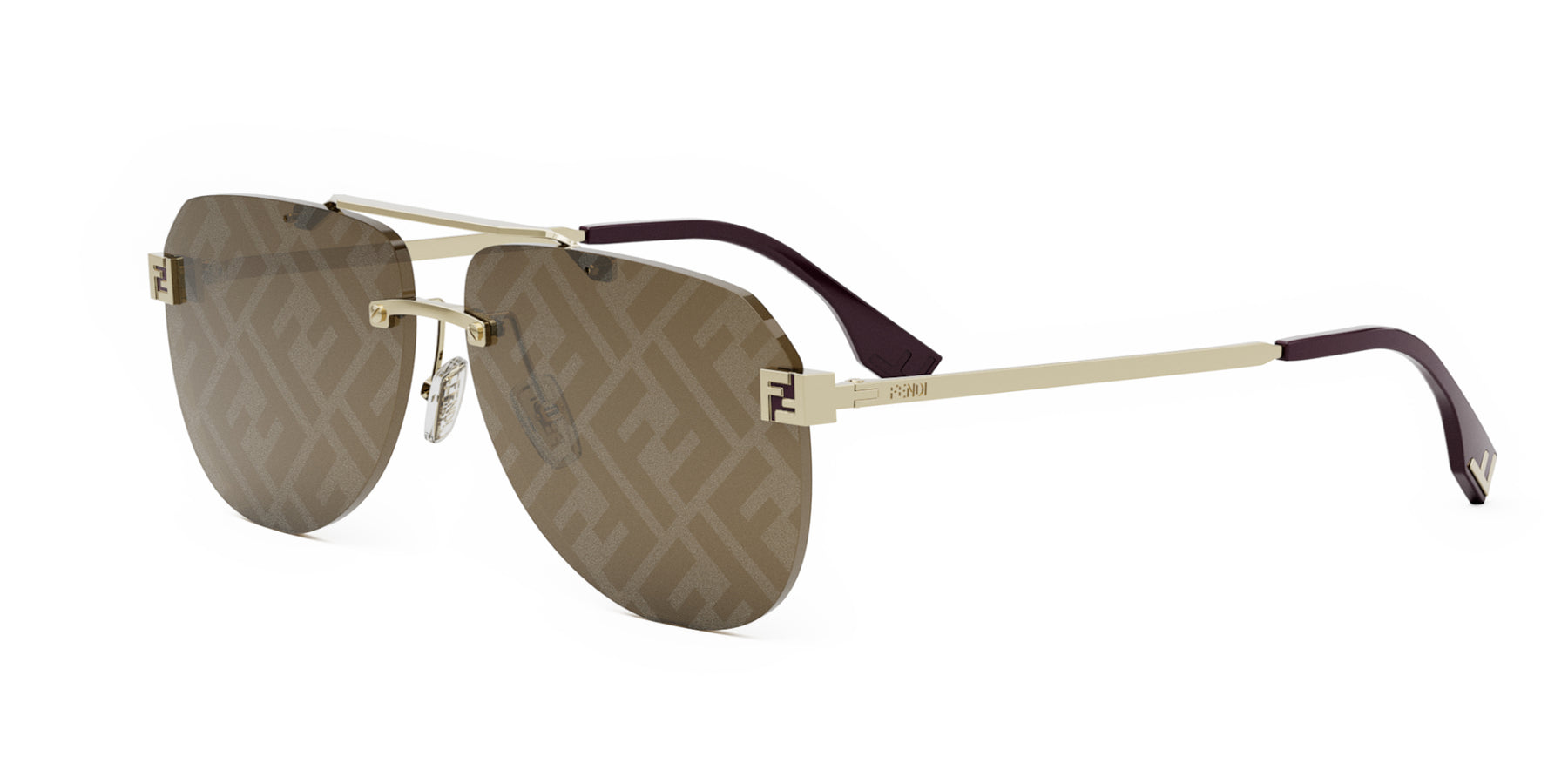 Fendi aviator sunglasses gold deals