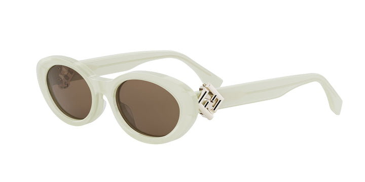 FENDI オハルフレムサンクラス FE40140U 57E Fendi Eyewear Fe40140u 57e Beige Ff Diamond Sunglasses