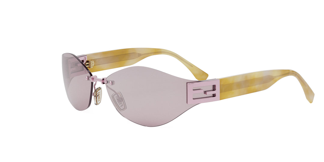 Fendi Baguette FE40159U Oval Sunglasses | Fashion Eyewear display picture 2