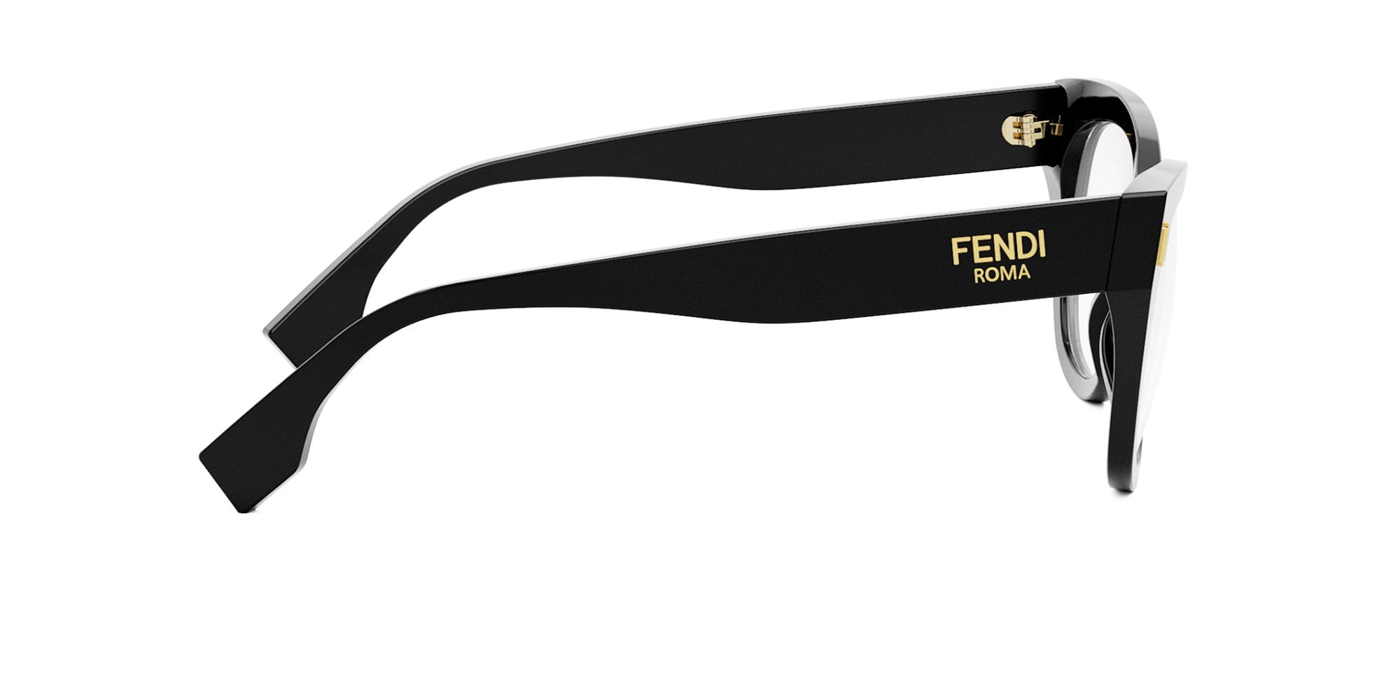 FENDI キャットアイフレムメカネ FE50020I 001 Original Fendi FE50020I 001 Cat Eye 53 mm Shiny Black