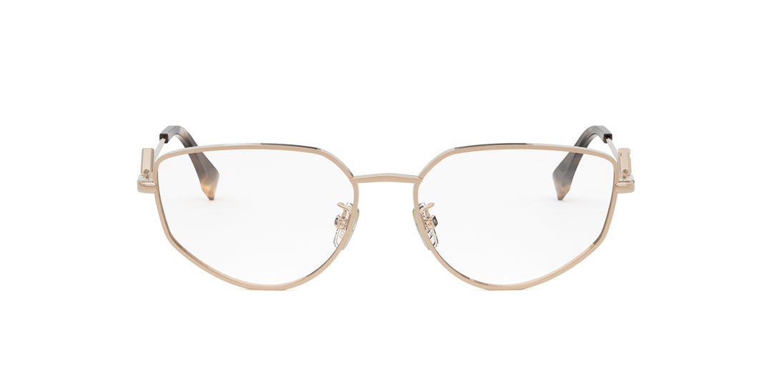 メガネ FENDI Woman Optical frames Gold FE50098U 028 Fendi FF Diamonds FE50098U Cat Eye Glasses | Fashion Eyewear