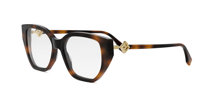 メガネ FENDI Woman Optical frames Brown FE50100I 053 Fendi FF Diamonds FE50100I Cat Eye Glasses | Fashion Eyewear US