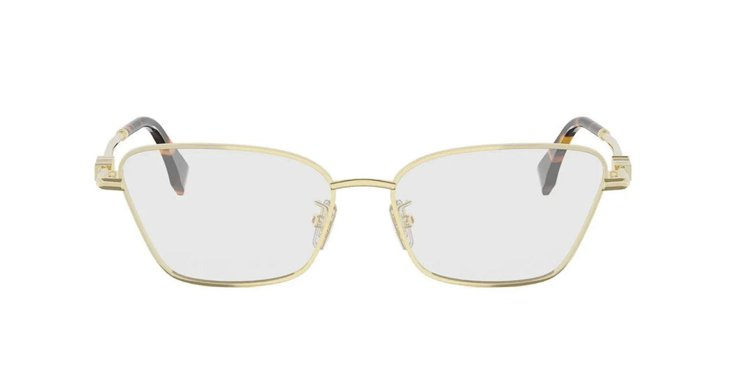 Fendi Gray Cat-Eye Glasses with Gold Filigree Fendigraphy - Blue | FENDI International main image 3