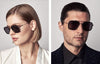Dita Flight 006 7806 #colour_smoke grey crystal and black palladium/dark grey with blue mirror
