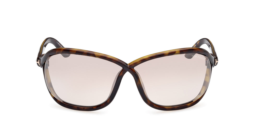 Tom Ford Fernanda Butterfly Sunglasses Black/Peach (FT1069S-01Z-68) in
