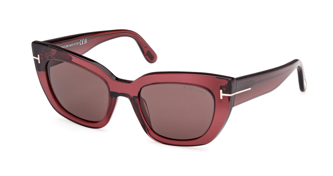 Tom Ford Women\'s Cat-Eye Sunglasses in Wine Red with Dark Lenses Amazon.com: Sunglasses Tom Ford FT 0920 Scarlet- 02 69F  main image 4