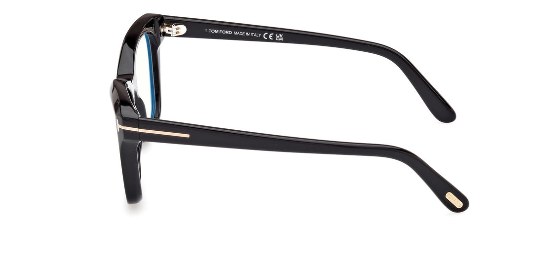NEW TOM FORD EYEGLASSES TF5909 001 CAT EYE BLACK WOMEN FT5909 001 EYEWEAR Tom Ford TF5909-B 001 Blue Control Glasses - US main image 4