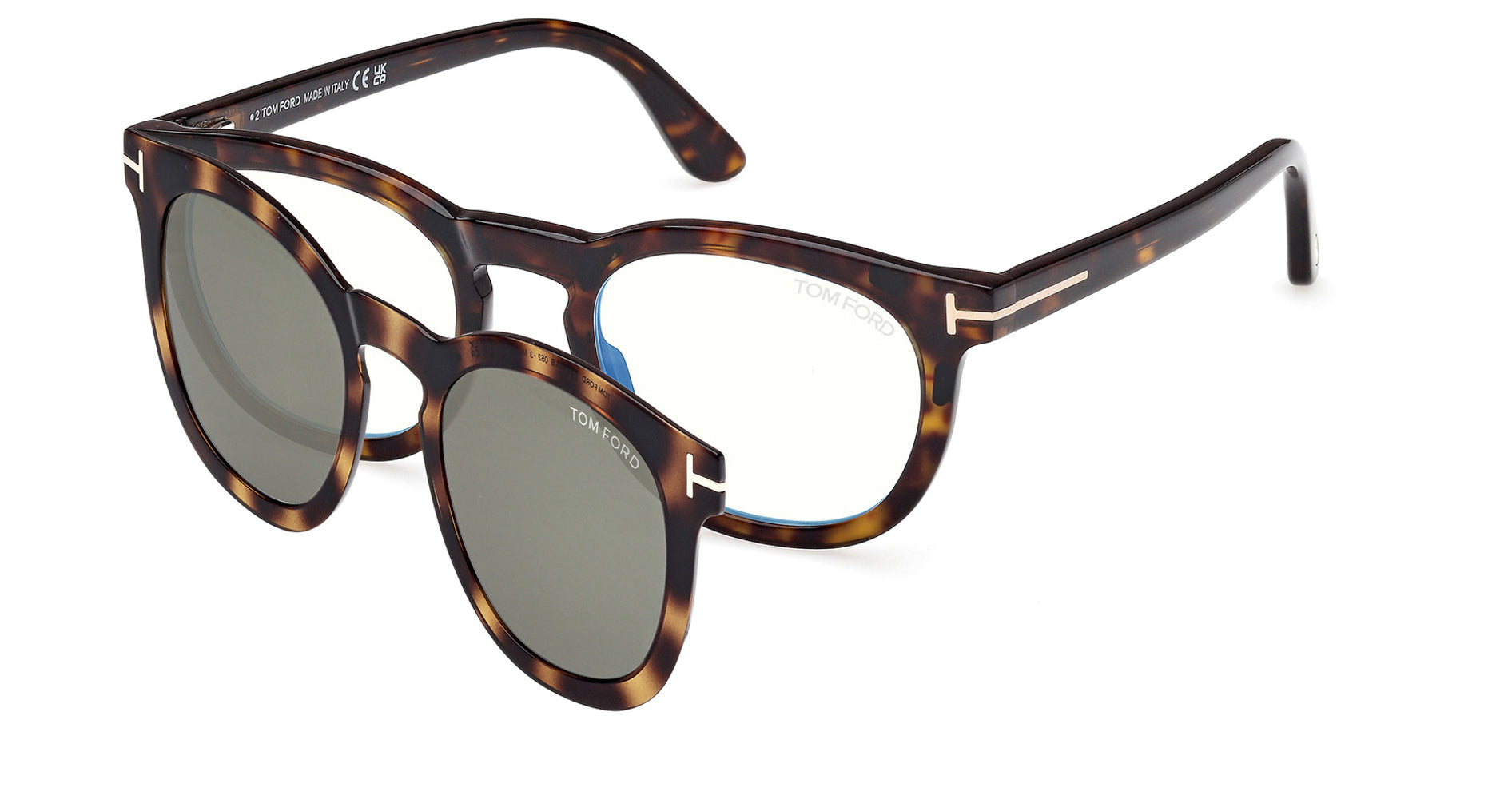 Tom Ford TF5993-B Blue Light Round Sunglasses | Fashion Eyewear US